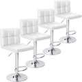 Homall Bar Stools Modern PU Leather Adjustable Swivel Barstools, Armless by Homall