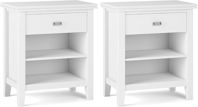 SIMPLIHOME Artisan Solid Wood 24 inch Wide Transitional-Style Bedside by SimpliHome
