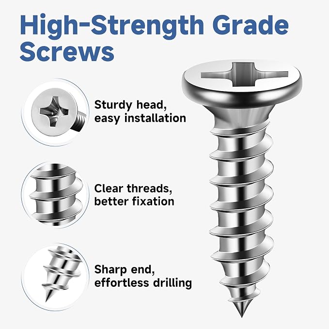 40PCS L Bracket Corner Brace Sets, Stainless Steel L Brackets - Image 6