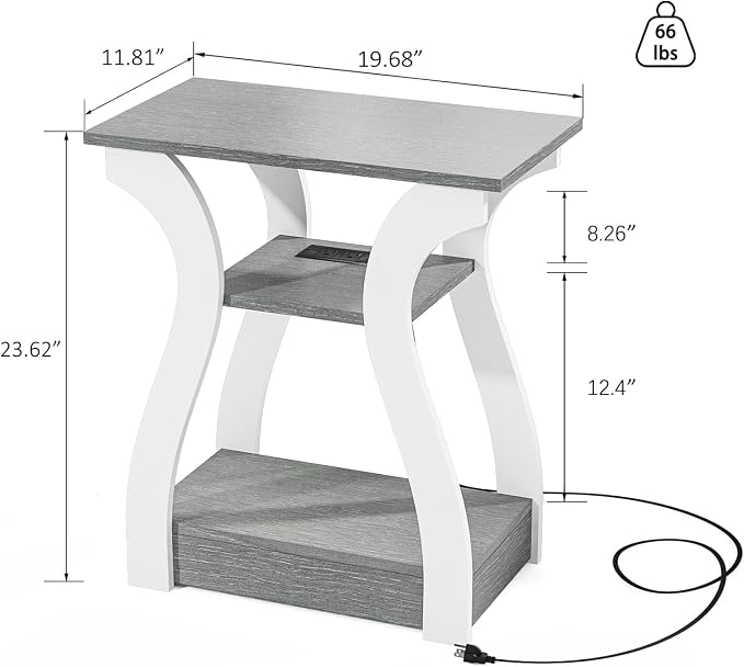 FROMJBEST End Tables Living Room Set of 2, Nightstand - Image 3