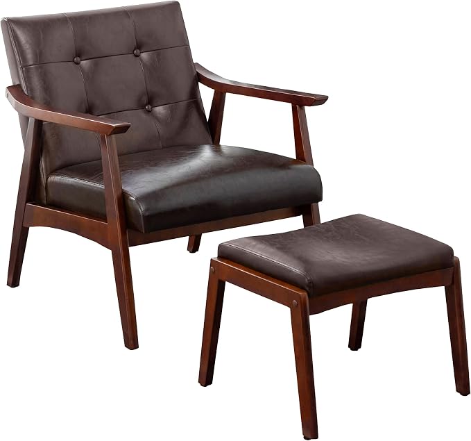 Convenience Concepts Take a Seat Natalie Accent Armchair and Ottoman Set 27.5" by ConvenienceConcepts