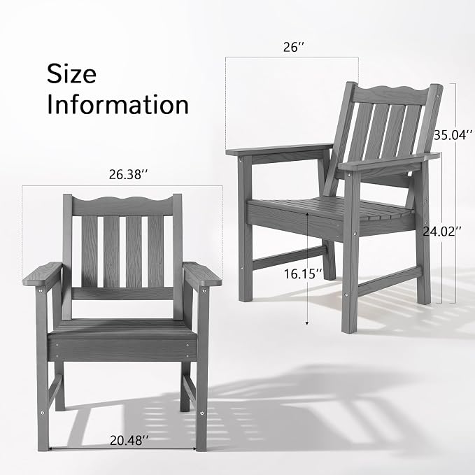 Stoog All-Weather Outdoor & Garden Chair, Patio Dining Chairs - Image 3
