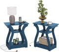 FROMJBEST End Table with Charging Station, Side Table with USB Ports and Outlets by FROMJBEST