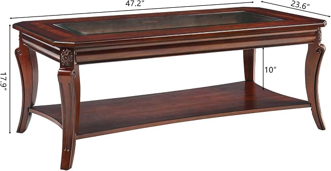 Traditional Distressed Farmhouse Style Coffee Table Set - Image 5