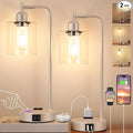 Industrial Touch Table Lamps for Bedrooms Set of 2 by Innqoo