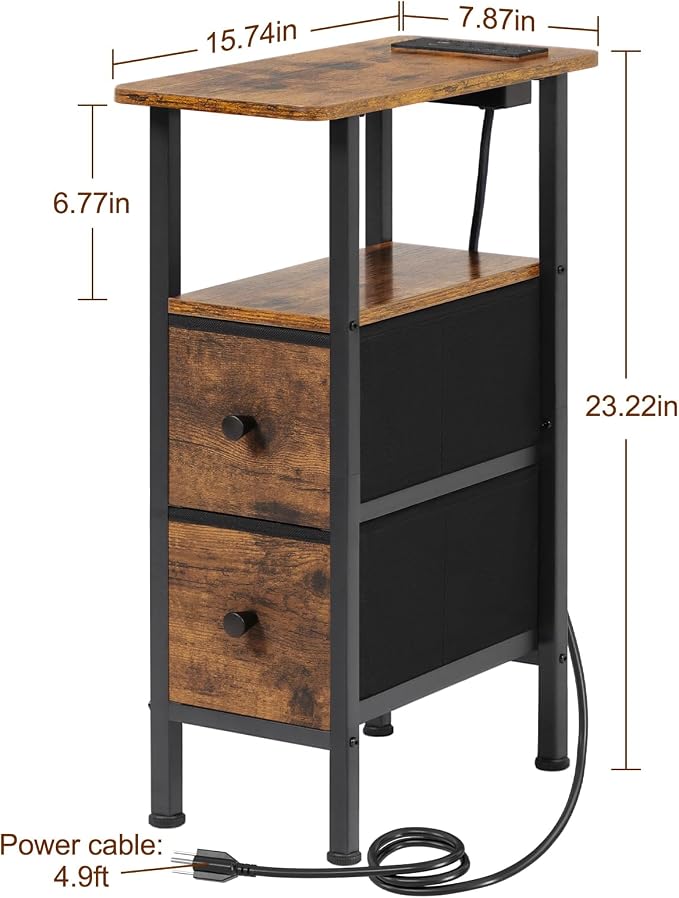 LOAKEKEL Narrow End Table Living Room - Image 3