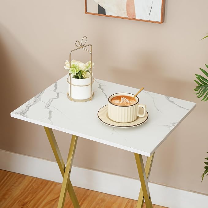 HOOBRO Folding TV Tray Tables, Industrial Snack Tables - Image 7