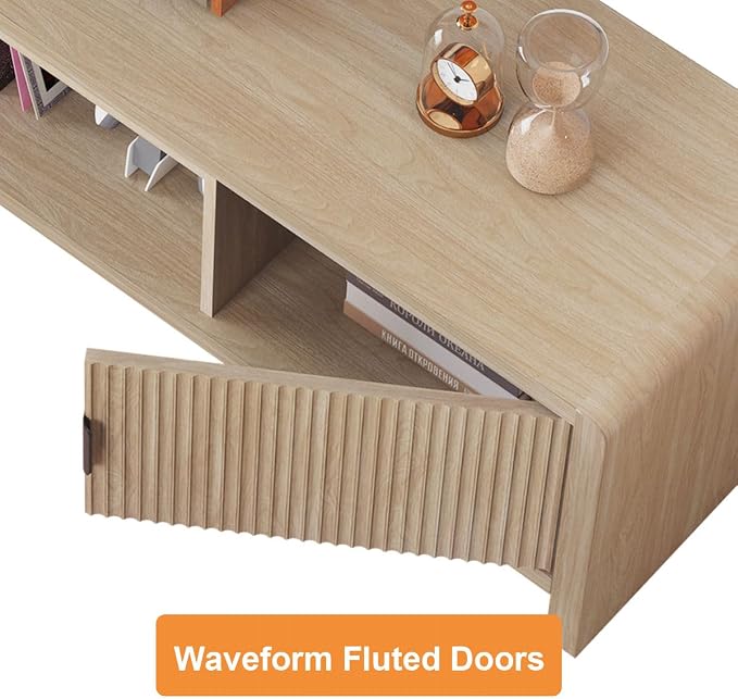 FATORRI TV Stand for TVs up to 75/65/55 Inch, Wood Entertainment Center - Image 4