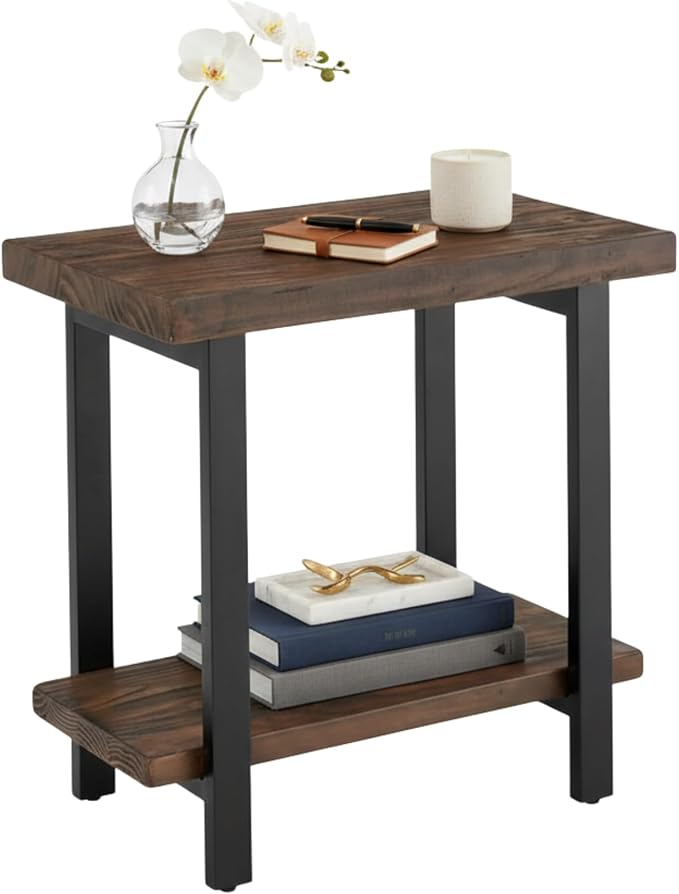 Alaterre Furniture Pomona Living Room 2-Tier Solid Wood End Table by AlaterreFurniture