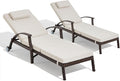 Outdoor Chaise Lounge Chairs Set of 2 by Unknown