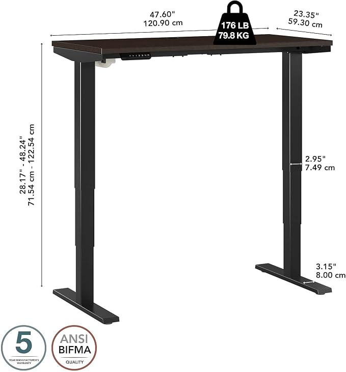 Bush Business Furniture 48-inch Electric Height Adjustable Standing Desk - Image 7
