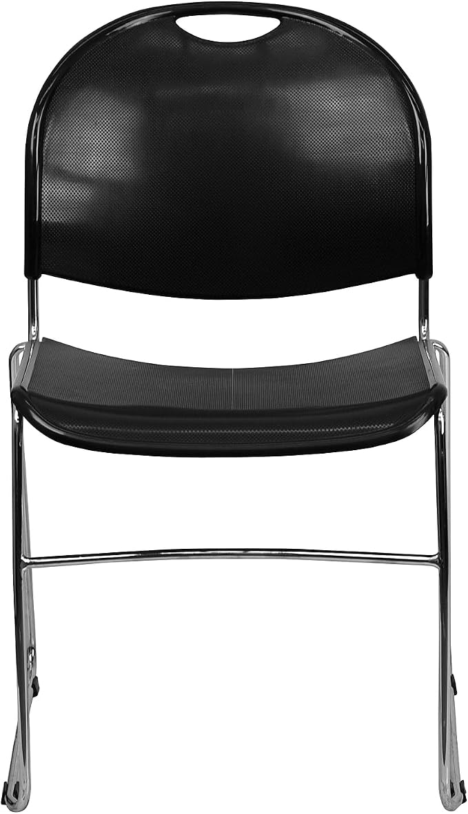 Flash Furniture HERCULES Series 880 lb. Capacity Black Ultra-Compact Stack Chair - Image 8