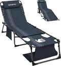 KingCamp Lounge Chair with face Hole, 400LBS Tanning Chairs by KingCamp