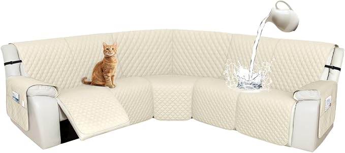 Arfntevss Recliner Sectional Couch Covers 1OO% Waterproof L Shape Sofa Cover by Arfntevss