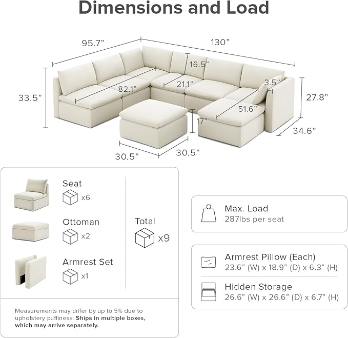 mopio Oversized Modular Sectional Sofa - Image 2