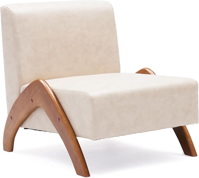 Oversized Accent Chair, upholstered armless mid Century Modern Living Room Chair by MILCIL