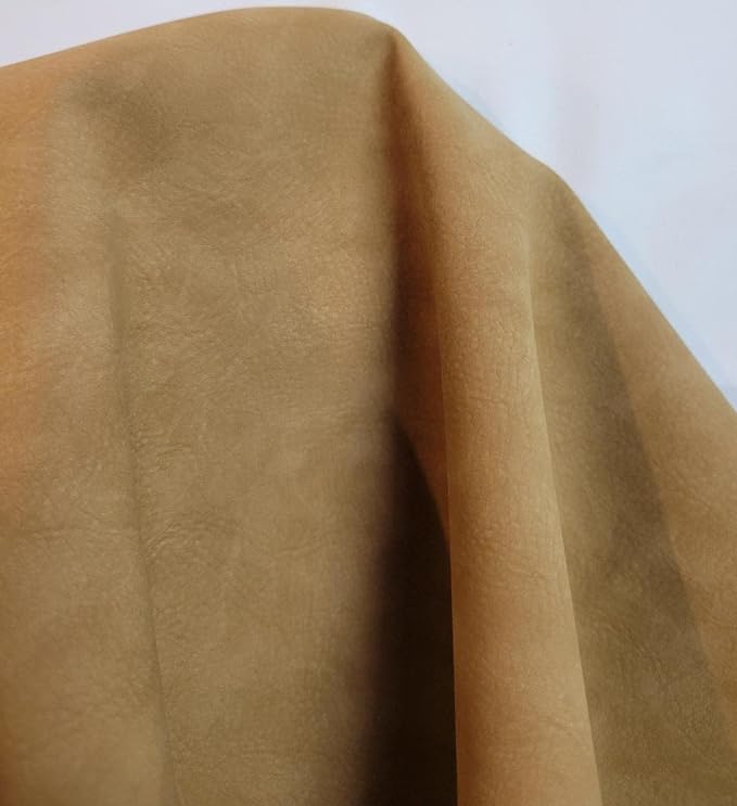 NAT Leathers | Wheat Tumbled Nubuck Calf Soft Faux Vegan Leather PU Peta - Image 2