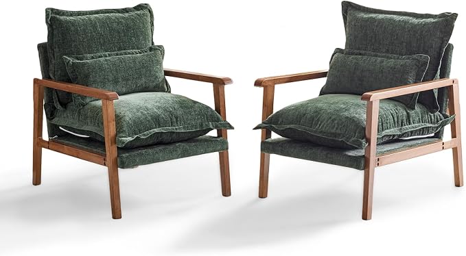 VINGLI Mid-Century Modern Cloud Accent Armchairs set of 2 - Image 9