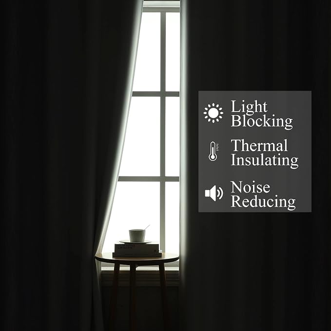 Estelar Textiler Lilac and Greyish White Blackout Curtains 96 Inches Long - Image 3