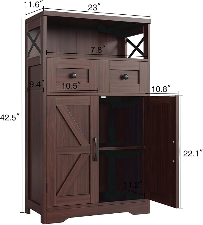 Dark Brown Storage Cabinet - Image 2