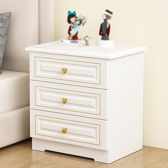 Bed Side Table Light Luxury Solid Wood Bedside Table, Simple Home Storage - Image 5