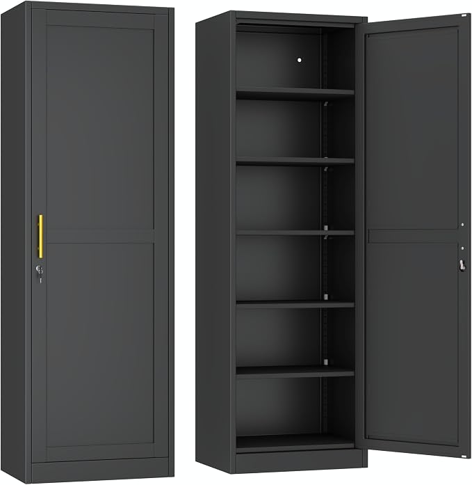 Ckzbx Metal Locker Tall Narrow Storage Cabinet, Gym Home Office, Entryway and by Ckzbx