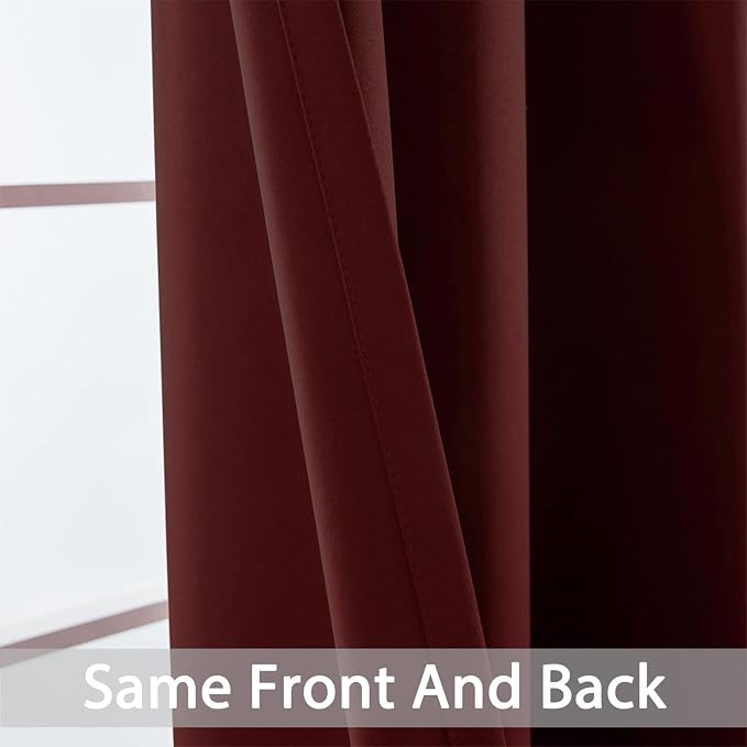 Yakamok Blackout Curtains for Bedroom, Thermal Insulated Blackout Window - Image 5