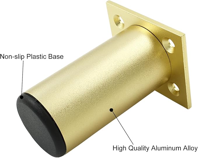 Set of 4 Aluminum Alloy Furniture Legs 3 Inch Height, 1.5 Inch Diameter - Image 4
