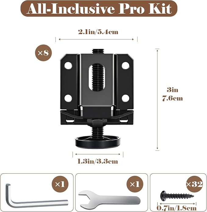 Heavy Duty Leveling Feet, 8 Pack Adjustable Furniture Levelers - Image 7