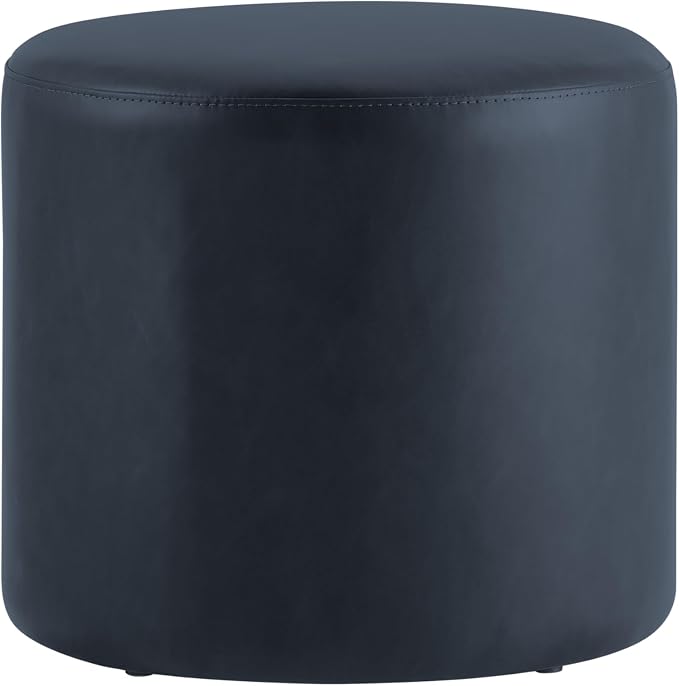 Studio Living® 19” Wentworth Ottoman Round Faux Leather Bench, Stationary - Image 7