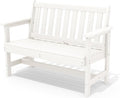 SERWALL Outdoor Bench, HDPE Outdoor Benches Weatherproof, 2-Person Garden Bench by SERWALL