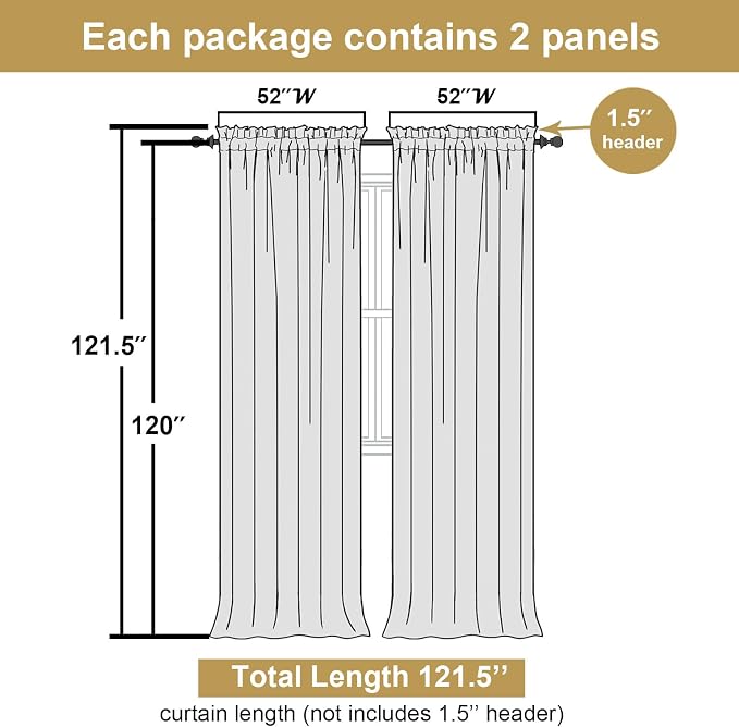 Lecloud Leia Navy Blue Sheer Curtains - Image 3
