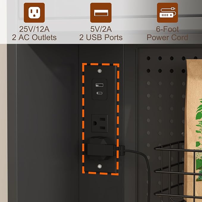71" Pantry Cabinet, Kitchen Hutch Storage - Image 7