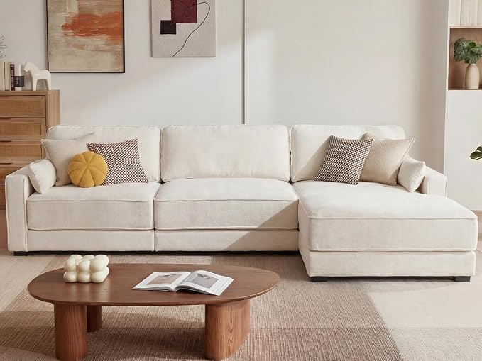 Vipbear 120" Oversized Modular Sectional Sofa, L Shaped Couch Set by VipbearLiving