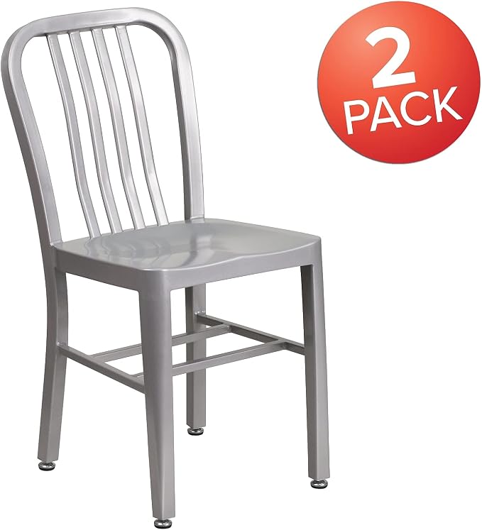 Flash Furniture Gael Indoor/Outdoor Modern Metal Dining Chairs, - Image 4