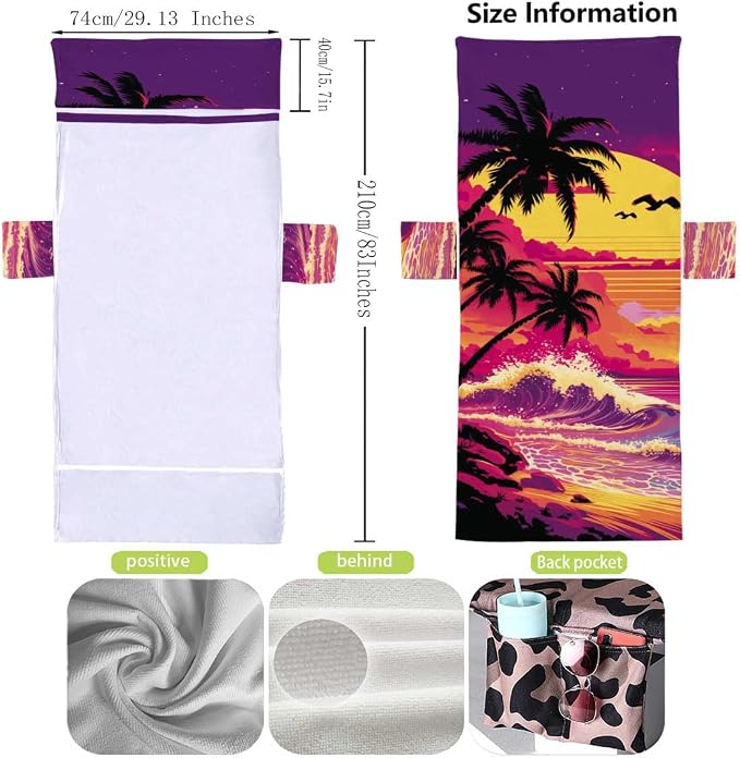Irisbell Lounge Chair Towel Cover - Image 6