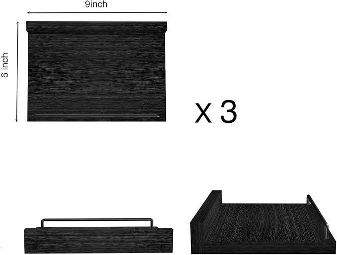 RYOFOBETTO Small Floating Shelf, 6X9 Inches Farmhouse Wall Shelves - Image 3