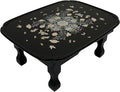 February Mountain Mother of Pearl Folding Table Handmade Bedroom Table by FebruaryMountain