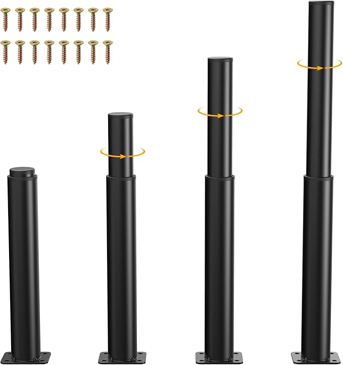 4 PCS Adjustable Furniture Legs, Heavy Duty Sofa Cabinet Legs, Legs by appacare