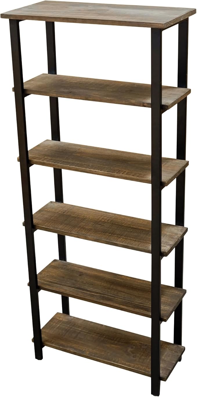 Alaterre Furniture Pomona Living Room 6-Tier Solid Wood Bookcase - Image 12