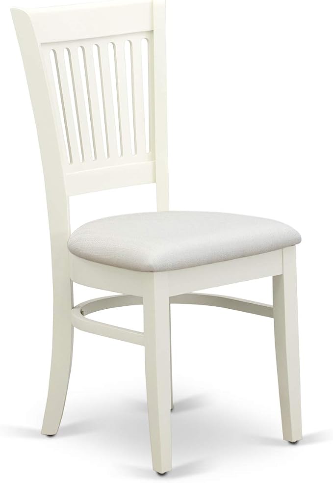 East West Furniture ANVA5-LWH-C 5 Piece Dining Room Table Set Includes a Round - Image 6
