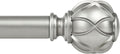 KAMANINA 1 Inch Extra Long Curtain Rod 140 to 195 Inches Silver Heavy Duty by KAMANINA