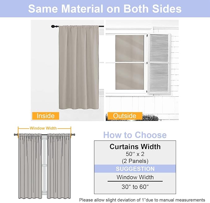 Simplebrand Ava Stone Blackout Curtains - Image 9
