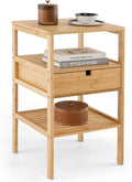 Giantex Bamboo Nightstand, Wood Side Table by Giantex