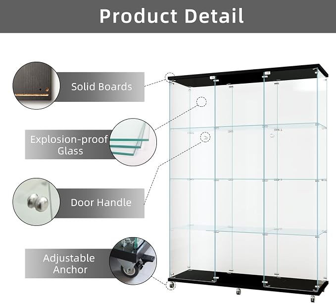 LFT HUIMEI2Y Glass Display Cabinet 12 Shelves - Image 5