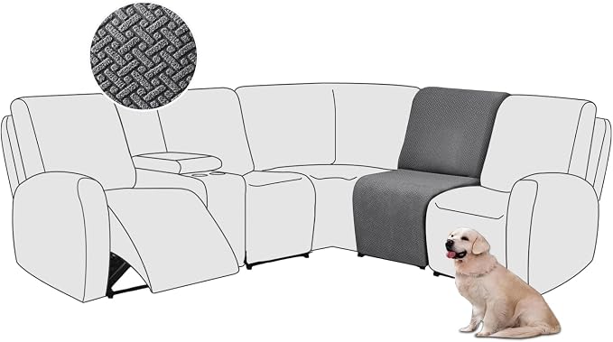 ALIECOM 100% Waterproof Recliner Sectional Couch Covers L Shape Stretch Corner by ALIECOM