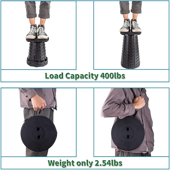 Boreeman Upgraded Folding Stool Lightweight Yet More Sturdy - Image 4