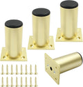 Set of 4 Aluminum Alloy Furniture Legs 3 Inch Height, 1.5 Inch Diameter by Kyuionty