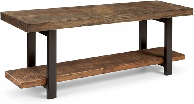 Alaterre Furniture Pomona Entryway Bench – Modern Rustic 48-Inch Solid Wood - Image 9