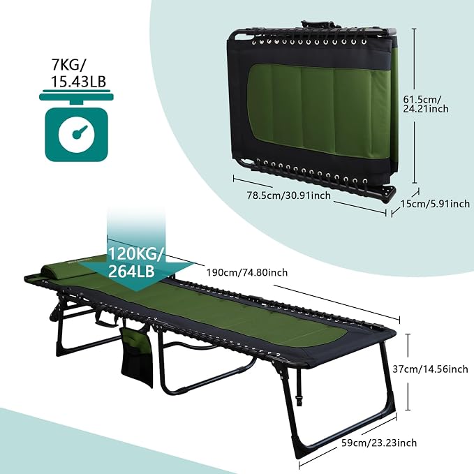 Outdoor Folding Lounge Chair Padded - Image 3